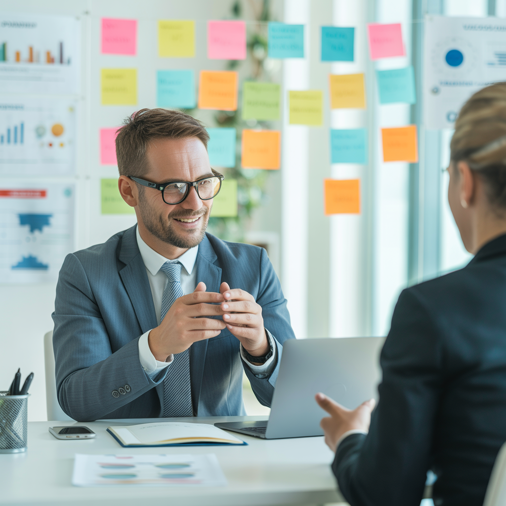 Session de coaching en investissement avec un client